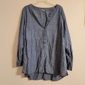 Eileen Fisher Denim Tunic Top 2x